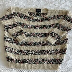 Multicolor confetti stripe sweater